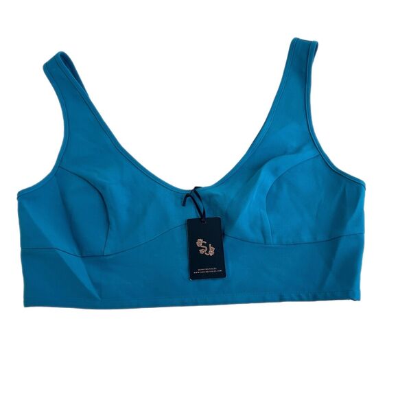 Sincerely Jules Women's Large Blue Bralet Cropped Tank Top NWT - Picture 1 of 10